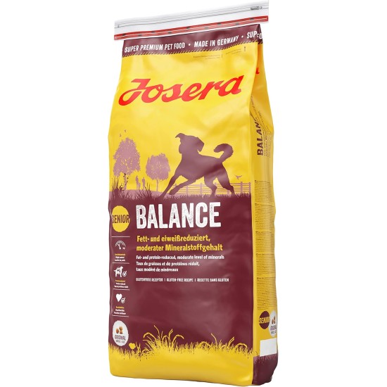 JOSERA Balance (1 x 12.5 kg) | Senior | Premium Dry Food for Adult Older Dogs | Poultry & Rice | Fat and Protein Reduced Especially for Seniors | Wheat Free | Dog Food | Pack of 1 JOSERA Balance (1 x 12.5 kg) | Senior | Premium Dry Food for Adult Older Dogs | Poultry & Rice | Fat and Protein Reduced Especially for Seniors | Wheat Free | Dog Food | Pack of 1