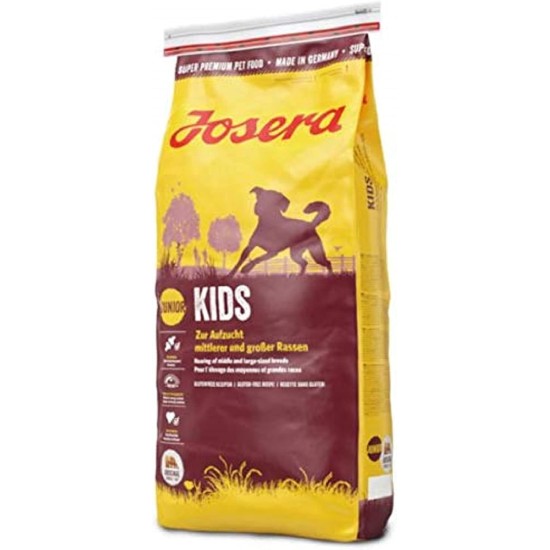 JOSERA Kids (1 x 12.5 kg) | Junior | Premium Dry Food for Growing Dogs | Poultry & Rice | for Rearing Larger Dogs from the 6th Week of Life | Wheat Free | Dog Food | Pack of 1 JOSERA Kids (1 x 12.5 kg) | Junior | Premium Dry Food for Growing Dogs | Poultry & Rice | for Rearing Larger Dogs from the 6th Week of Life | Wheat Free | Dog Food | Pack of 1