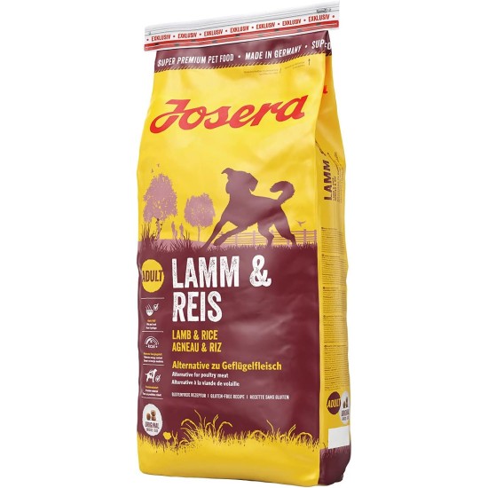 JOSERA Lamb & Rice (1 x 12.5 kg) | Adult | Premium Dry Food for Adult Dogs | Rice & Lamb as the Only Animal Protein Source | Particularly Well Tolerated | Wheat Free | Pack of 1 JOSERA Lamb & Rice (1 x 12.5 kg) | Adult | Premium Dry Food for Adult Dogs | Rice & Lamb as the Only Animal Protein Source | Particularly Well Tolerated | Wheat Free | Pack of 1