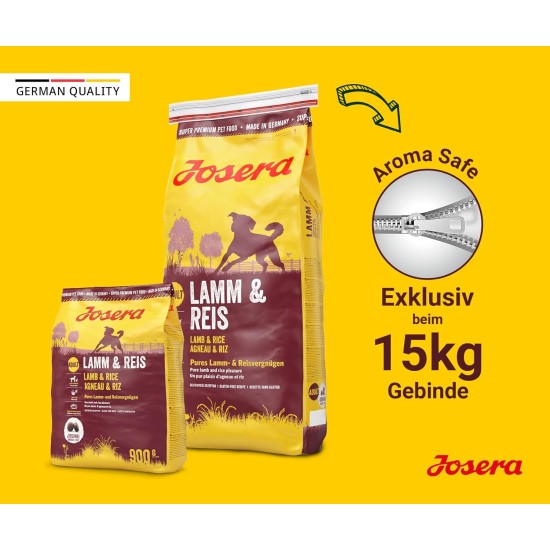 JOSERA Lamb & Rice (1 x 12.5 kg) | Adult | Premium Dry Food for Adult Dogs | Rice & Lamb as the Only Animal Protein Source | Particularly Well Tolerated | Wheat Free | Pack of 1 JOSERA Lamb & Rice (1 x 12.5 kg) | Adult | Premium Dry Food for Adult Dogs | Rice & Lamb as the Only Animal Protein Source | Particularly Well Tolerated | Wheat Free | Pack of 1