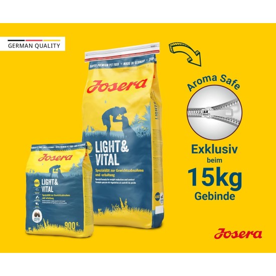 JOSERA Light & Vital (1 x 12.5 kg) | Adult | Premium Dry Food for Adult Dogs | Poultry & Pea | Low Fat and Lots of Protein for Weight Control | Wheat Free | Dog Food | Pack of 1 JOSERA Light & Vital (1 x 12.5 kg) | Adult | Premium Dry Food for Adult Dogs | Poultry & Pea | Low Fat and Lots of Protein for Weight Control | Wheat Free | Dog Food | Pack of 1