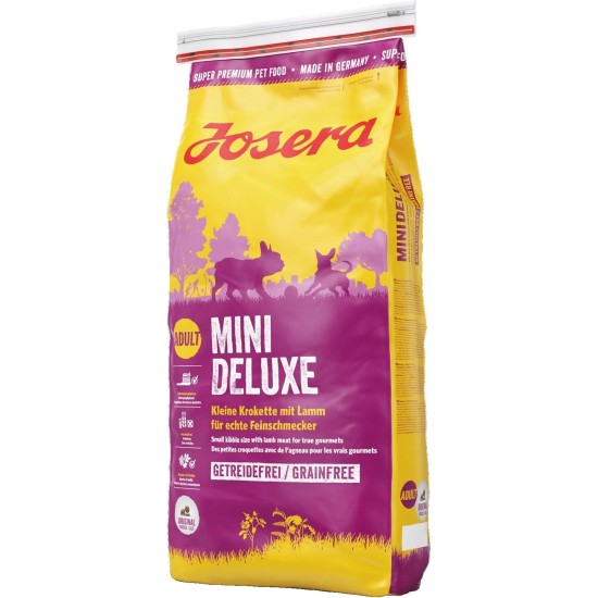 JOSERA MiniDeluxe (1 x 10 kg) | Adult Mini | Premium Dry Food for Adult Dogs Small Breeds | Lamb & Sweet Potato | Small Croquettes | Extra Compatible | Wheat Free | Pack of 1 JOSERA MiniDeluxe (1 x 10 kg) | Adult Mini | Premium Dry Food for Adult Dogs Small Breeds | Lamb & Sweet Potato | Small Croquettes | Extra Compatible | Wheat Free | Pack of 1