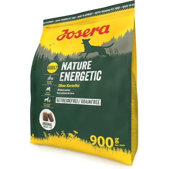 JOSERA Nature Energetic (1 x 12.5 kg) | Adult | Premium Dry Food for Adult & Sporty Dogs | Poultry & Peas & Sweet Potato - Without Potato | Grain-Free | Dog Food | Pack of 1 JOSERA Nature Energetic (1 x 12.5 kg) | Adult | Premium Dry Food for Adult & Sporty Dogs | Poultry & Peas & Sweet Potato - Without Potato | Grain-Free | Dog Food | Pack of 1