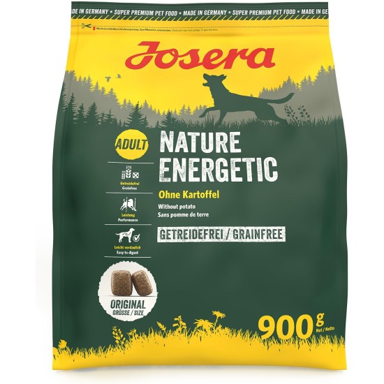 JOSERA Nature Energetic (1 x 12.5 kg) | Adult | Premium Dry Food for Adult & Sporty Dogs | Poultry & Peas & Sweet Potato - Without Potato | Grain-Free | Dog Food | Pack of 1 JOSERA Nature Energetic (1 x 12.5 kg) | Adult | Premium Dry Food for Adult & Sporty Dogs | Poultry & Peas & Sweet Potato - Without Potato | Grain-Free | Dog Food | Pack of 1