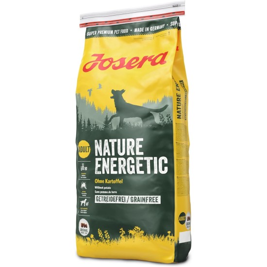 JOSERA Nature Energetic (1 x 12.5 kg) | Adult | Premium Dry Food for Adult & Sporty Dogs | Poultry & Peas & Sweet Potato - Without Potato | Grain-Free | Dog Food | Pack of 1 JOSERA Nature Energetic (1 x 12.5 kg) | Adult | Premium Dry Food for Adult & Sporty Dogs | Poultry & Peas & Sweet Potato - Without Potato | Grain-Free | Dog Food | Pack of 1