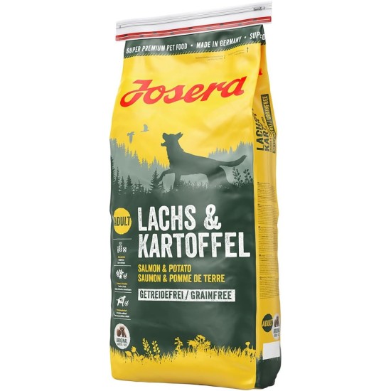 JOSERA Salmon & Potato (1 x 12.5 kg) | Adult | Premium Dry Food for Adult Dogs | Potato & Salmon as the Only Animal Protein Source | Grain-Free | Dog Food | Pack of 1 JOSERA Salmon & Potato (1 x 12.5 kg) | Adult | Premium Dry Food for Adult Dogs | Potato & Salmon as the Only Animal Protein Source | Grain-Free | Dog Food | Pack of 1