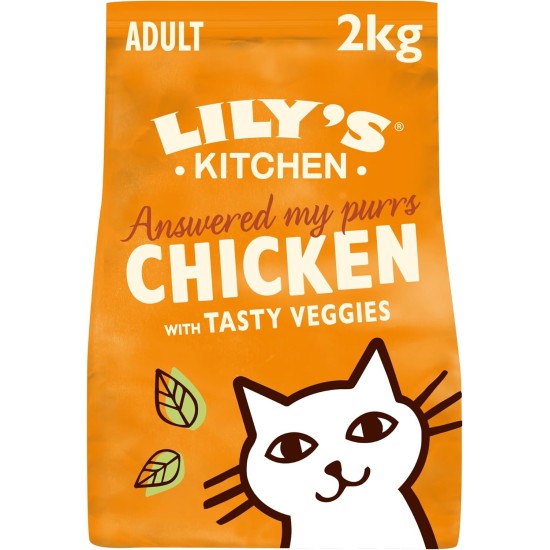Lily's Kitchen Delicious Chicken Complete Natural Dry Food for Cats, 2 kg Lily's Kitchen Delicious Chicken Complete Natural Dry Food for Cats, 2 kg