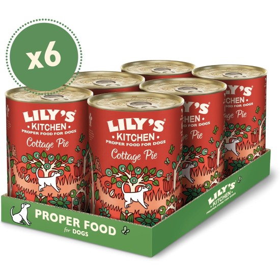 Lily's Kitchen Natural Wet Food for Adult Dogs Tin - Beef Goulash - Dog Food Grain-Free Recipe (6 x 400 g Cans) Lily's Kitchen Natural Wet Food for Adult Dogs Tin - Beef Goulash - Dog Food Grain-Free Recipe (6 x 400 g Cans)