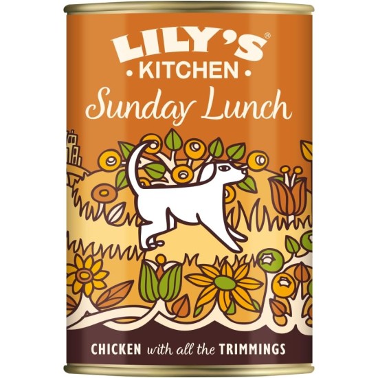 Lily's Kitchen Natural Wet Food for Adult Dogs Tin - Beef Goulash - Dog Food Grain-Free Recipe (6 x 400 g Cans) Lily's Kitchen Natural Wet Food for Adult Dogs Tin - Beef Goulash - Dog Food Grain-Free Recipe (6 x 400 g Cans)