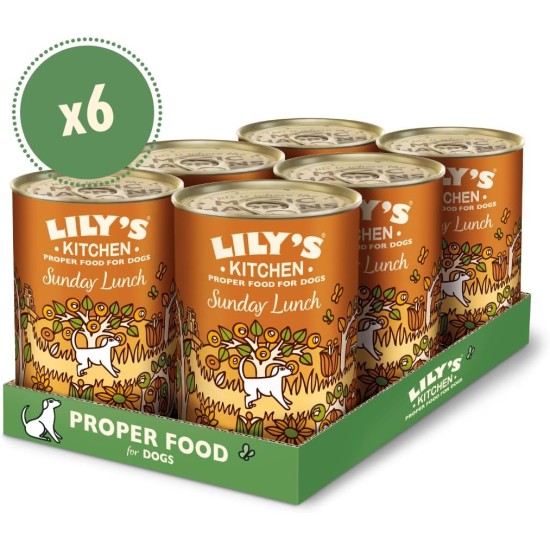Lily's Kitchen Natural Wet Food for Adult Dogs Tin - Beef Goulash - Dog Food Grain-Free Recipe (6 x 400 g Cans) Lily's Kitchen Natural Wet Food for Adult Dogs Tin - Beef Goulash - Dog Food Grain-Free Recipe (6 x 400 g Cans)