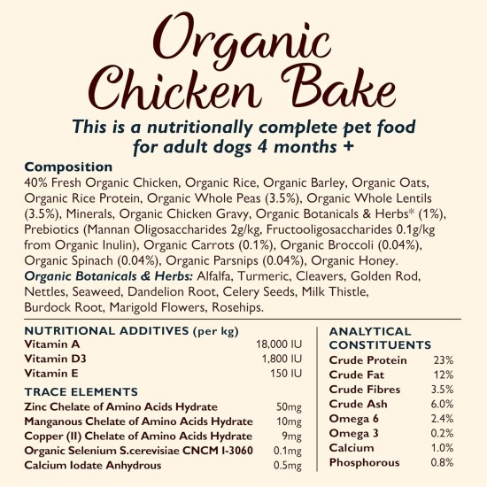 Lily's Kitchen Organic Chicken and Vegetable Bake, 7 kg Lily's Kitchen Organic Chicken and Vegetable Bake, 7 kg