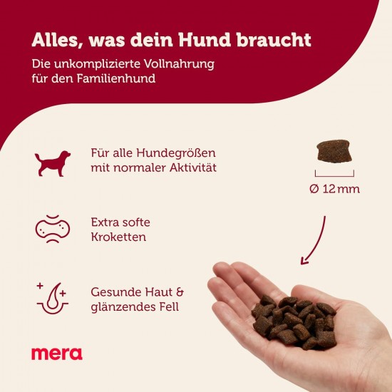 MERA Essential Soft Chunks (12.5 kg), Dry Dog Food for All Dog Breeds, Dry Food with Poultry Protein, Healthy Food with Omega-3 and Omega-6, Croquettes Semi-Moist MERA Essential Soft Chunks (12.5 kg), Dry Dog Food for All Dog Breeds, Dry Food with Poultry Protein, Healthy Food with Omega-3 and Omega-6, Croquettes Semi-Moist