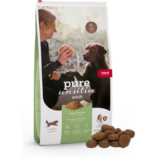 MERA Pure Sensitive Insect Protein Dog Food, Dry Food with Insect Protein for Sensitive Dogs, Hypoallergenic and Environmentally Friendly (12.5 kg) MERA Pure Sensitive Insect Protein Dog Food, Dry Food with Insect Protein for Sensitive Dogs, Hypoallergenic and Environmentally Friendly (12.5 kg)