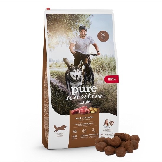 Mera Dog Food Pure Sensitive Fresh Meat Beef & Potato High Protein, 12.5 kg Mera Dog Food Pure Sensitive Fresh Meat Beef & Potato High Protein, 12.5 kg