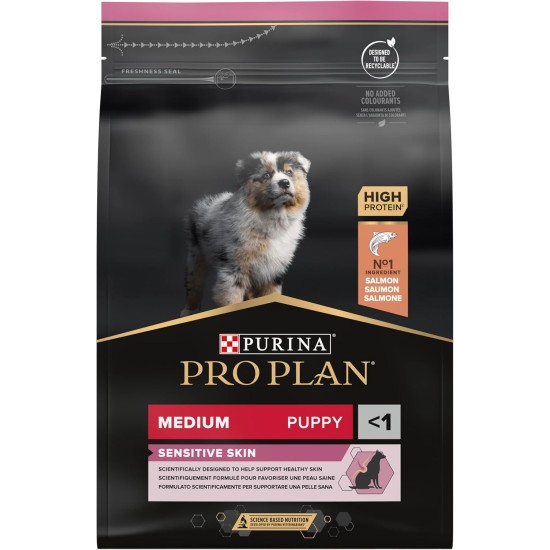 PRO PLAN Medium Puppy Sensitive Skin Dry Dog Food Salmon 12kg PRO PLAN Medium Puppy Sensitive Skin Dry Dog Food Salmon 12kg