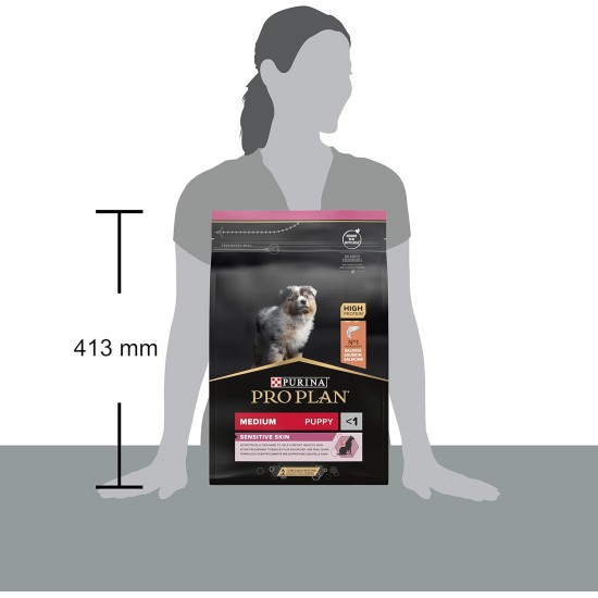 PRO PLAN Medium Puppy Sensitive Skin Dry Dog Food Salmon 12kg PRO PLAN Medium Puppy Sensitive Skin Dry Dog Food Salmon 12kg