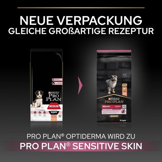 PRO PLAN Medium Puppy Sensitive Skin Dry Dog Food Salmon 12kg PRO PLAN Medium Puppy Sensitive Skin Dry Dog Food Salmon 12kg