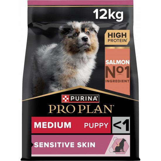 PRO PLAN Medium Puppy Sensitive Skin Dry Dog Food Salmon 12kg