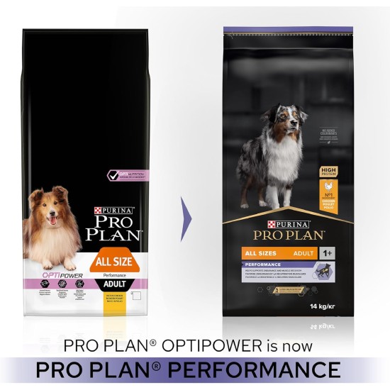 PRO PLAN Performance Adult Dry Dog Food Chicken 14kg PRO PLAN Performance Adult Dry Dog Food Chicken 14kg