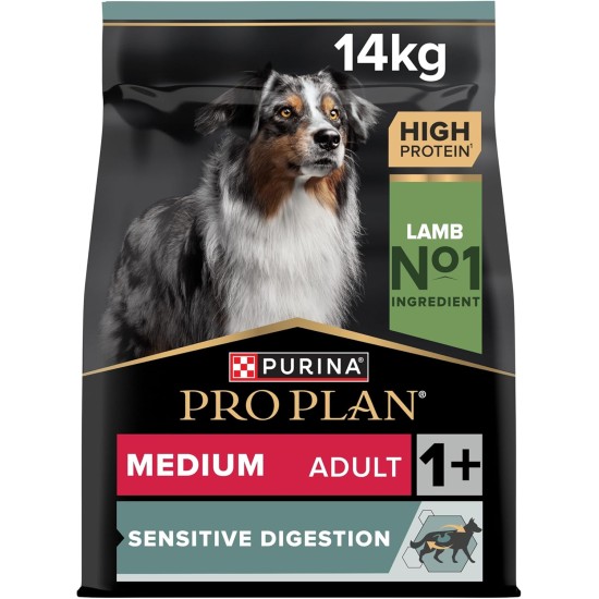 PRO PLAN Sensitive Digest Medium Adult Dry Dog Food Lamb 14kg PRO PLAN Sensitive Digest Medium Adult Dry Dog Food Lamb 14kg