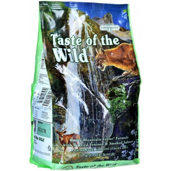 Taste of the Wild Complete Dry Rocky Mountain Roasted Venison and Smoked Salmon Cat Food, 2 kg Taste of the Wild Complete Dry Rocky Mountain Roasted Venison and Smoked Salmon Cat Food, 2 kg