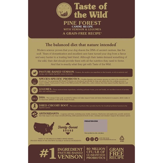Taste of the Wild Complete Dry Wetlands with Roasted Fowl Dog Food, 2 kg Taste of the Wild Complete Dry Wetlands with Roasted Fowl Dog Food, 2 kg