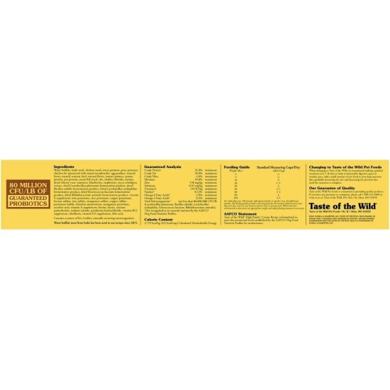 Taste of the Wild Complete Dry Wetlands with Roasted Fowl Dog Food, 2 kg Taste of the Wild Complete Dry Wetlands with Roasted Fowl Dog Food, 2 kg