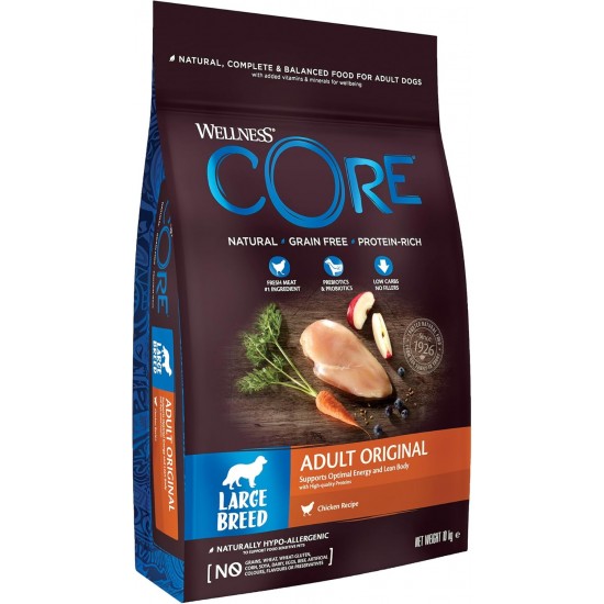 Wellness Core Dry Dog Food, Grain-Free, High Meat Content, Various Flavours. Wellness Core Dry Dog Food, Grain-Free, High Meat Content, Various Flavours.