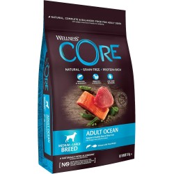 Wellness Core Dry Dog Food, Grain-Free, High Meat Content, Various Flavours.