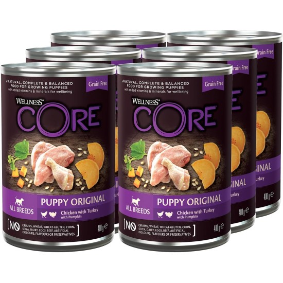 Wellness Core Puppy Dog Food, Dry Food for Puppies, Grain Free, High Meat Content, No Artificial Additives, Various Types and Sizes, 10 kg Wellness Core Puppy Dog Food, Dry Food for Puppies, Grain Free, High Meat Content, No Artificial Additives, Various Types and Sizes, 10 kg