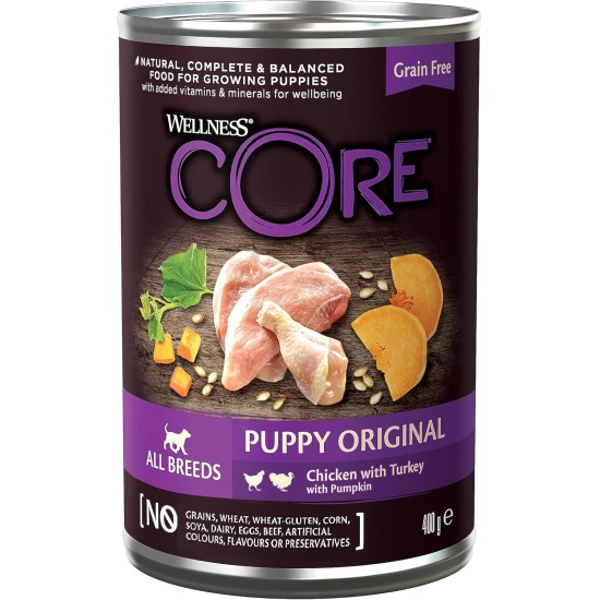 Wellness Core Puppy Dog Food, Dry Food for Puppies, Grain Free, High Meat Content, No Artificial Additives, Various Types and Sizes, 10 kg Wellness Core Puppy Dog Food, Dry Food for Puppies, Grain Free, High Meat Content, No Artificial Additives, Various Types and Sizes, 10 kg