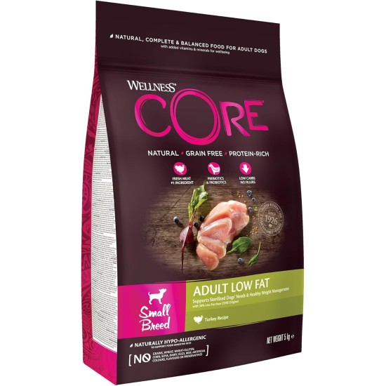 Wellness Core Small Breed Dry, Grain-Free Dog Food for Small Dogs with High Meat Content, Various Varieties Wellness Core Small Breed Dry, Grain-Free Dog Food for Small Dogs with High Meat Content, Various Varieties