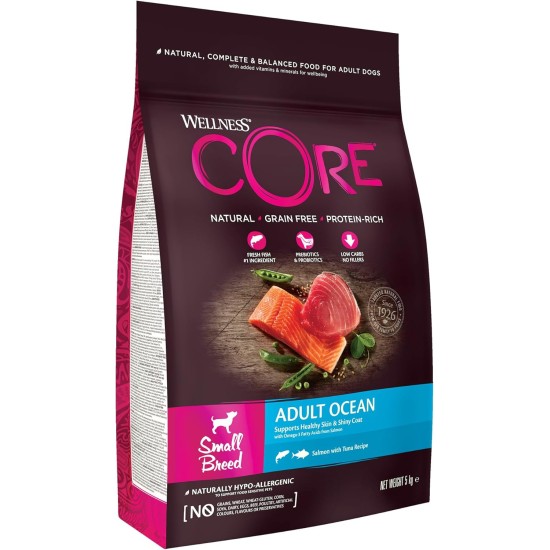 Wellness Core Small Breed Dry, Grain-Free Dog Food for Small Dogs with High Meat Content, Various Varieties Wellness Core Small Breed Dry, Grain-Free Dog Food for Small Dogs with High Meat Content, Various Varieties