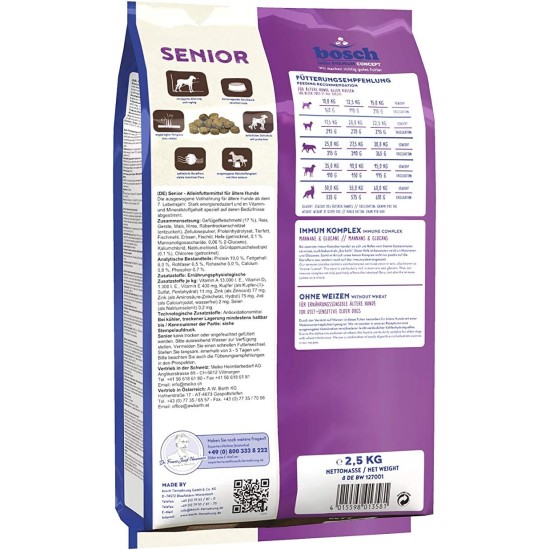 bosch HPC Senior | Hundetrockenfutter für ältere Hunde aller Rassen |Geflügel, 1 x 12.5 kg bosch HPC Senior | Hundetrockenfutter für ältere Hunde aller Rassen |Geflügel, 1 x 12.5 kg