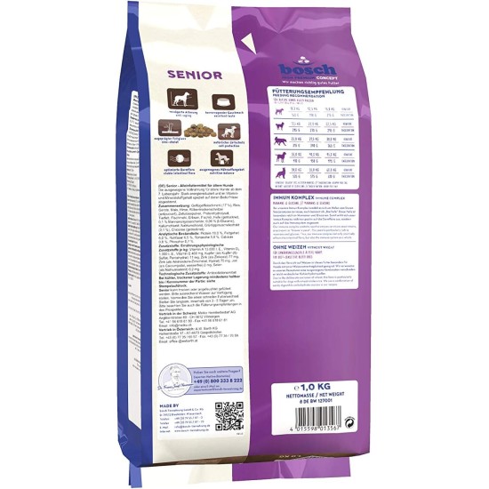 bosch HPC Senior | Hundetrockenfutter für ältere Hunde aller Rassen |Geflügel, 1 x 12.5 kg bosch HPC Senior | Hundetrockenfutter für ältere Hunde aller Rassen |Geflügel, 1 x 12.5 kg