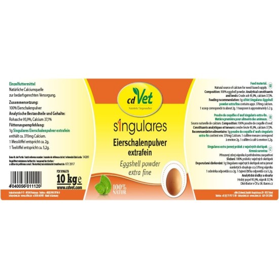 cdVet Singulares Egg Shell Powder Extra Fine, 1 kg cdVet Singulares Egg Shell Powder Extra Fine, 1 kg