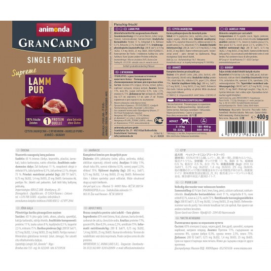 ANIMONDA Gran Carno Adult Single Protein Dog Food, Wet Food for Adult Dogs ANIMONDA Gran Carno Adult Single Protein Dog Food, Wet Food for Adult Dogs