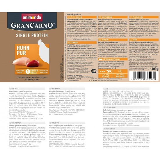 ANIMONDA Gran Carno Adult Single Protein Dog Food, Wet Food for Adult Dogs ANIMONDA Gran Carno Adult Single Protein Dog Food, Wet Food for Adult Dogs