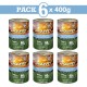 ARQUIVET Chicken Cans with Potatoes and Rice with Salmon Oil, 6 Pieces x 400g, Wet Dog Food for Older Dogs, All Types of Breeds ARQUIVET Chicken Cans with Potatoes and Rice with Salmon Oil, 6 Pieces x 400g, Wet Dog Food for Older Dogs, All Types of Breeds