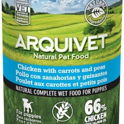 ARQUIVET Junior Chicken with Carrots, Peas and Salmon Oil 400g Can Wet Dog Puppy All Breeds Natural Dog Food ARQUIVET Junior Chicken with Carrots, Peas and Salmon Oil 400g Can Wet Dog Puppy All Breeds Natural Dog Food