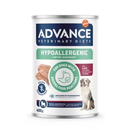 Advance Diets Nassfutter für Hunde – hypoallergen mit Lamm – 400 g Advance Diets Nassfutter für Hunde – hypoallergen mit Lamm – 400 g