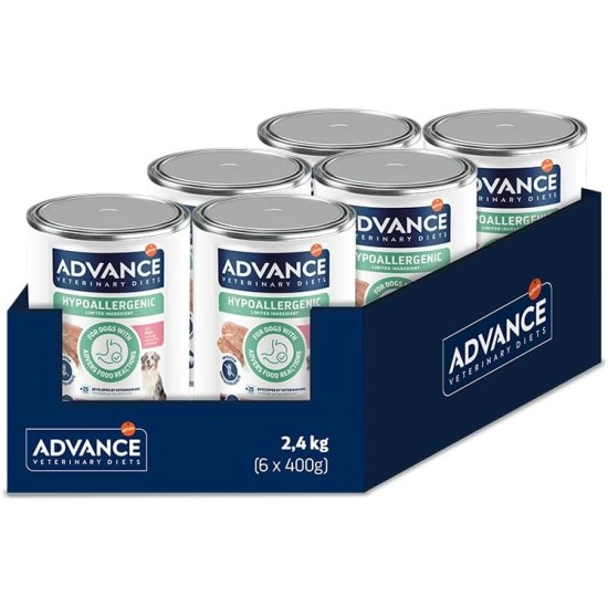 Advance Diets Wet Dog Food - Hypoallergenic with Pig - 6 Packs of 400g