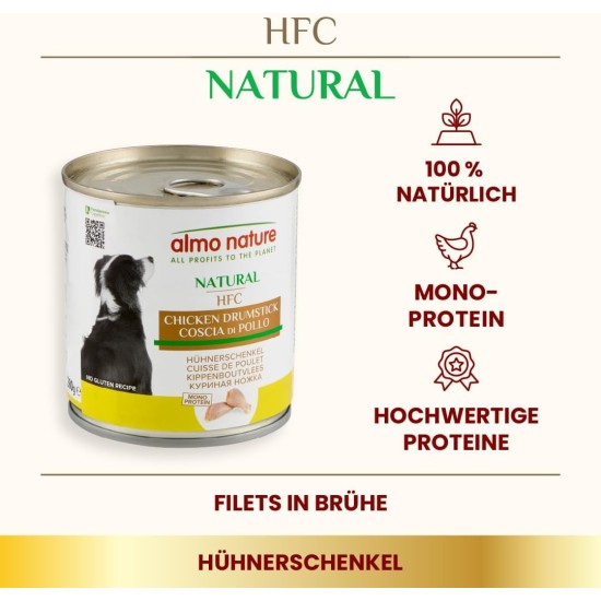 Almo Nature HFC Natural Chicken Fillet- Wet Dog Food (Pack of 12 x 280g tins) Almo Nature HFC Natural Chicken Fillet- Wet Dog Food (Pack of 12 x 280g tins)