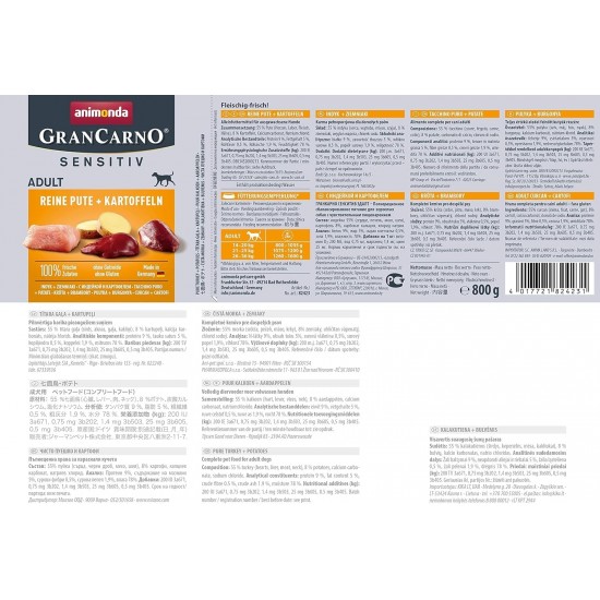 Animonda Gran Carno Adult Sensitive Wet Food for Adult Dogs, Pack of 6 Animonda Gran Carno Adult Sensitive Wet Food for Adult Dogs, Pack of 6