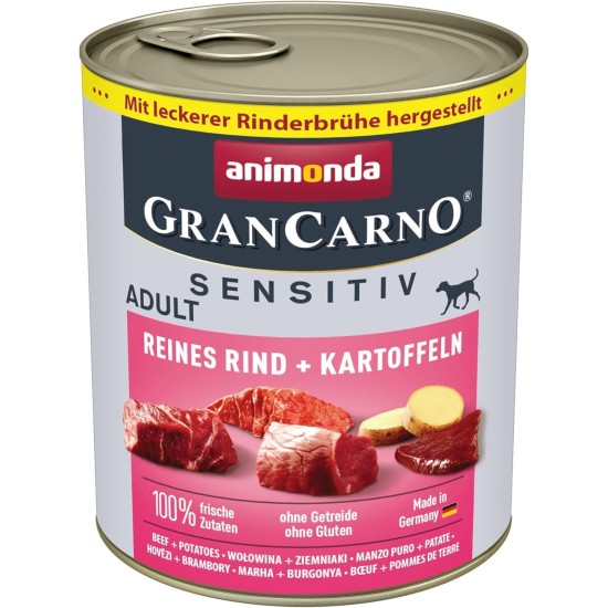 Animonda Gran Carno Adult Sensitive Wet Food for Adult Dogs, Pack of 6 Animonda Gran Carno Adult Sensitive Wet Food for Adult Dogs, Pack of 6