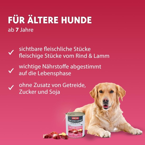 Animonda Gran Carno Adult Sensitive Wet Food for Adult Dogs, Pack of 6 Animonda Gran Carno Adult Sensitive Wet Food for Adult Dogs, Pack of 6