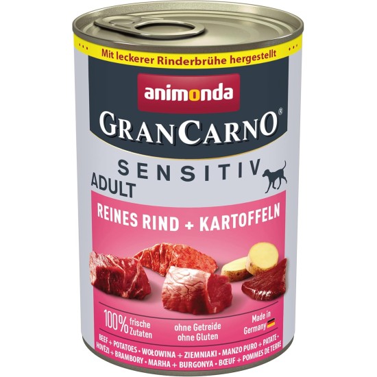 Animonda Gran Carno Adult Sensitive Wet Food for Adult Dogs, Pack of 6 Animonda Gran Carno Adult Sensitive Wet Food for Adult Dogs, Pack of 6