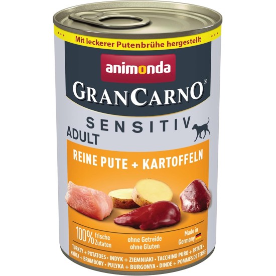 Animonda Gran Carno Adult Sensitive Wet Food for Adult Dogs, Pack of 6 Animonda Gran Carno Adult Sensitive Wet Food for Adult Dogs, Pack of 6