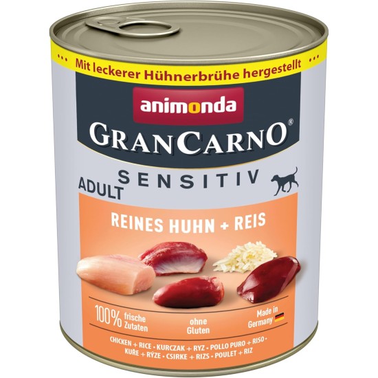 Animonda Gran Carno Adult Sensitive Wet Food for Adult Dogs, Pack of 6 Animonda Gran Carno Adult Sensitive Wet Food for Adult Dogs, Pack of 6