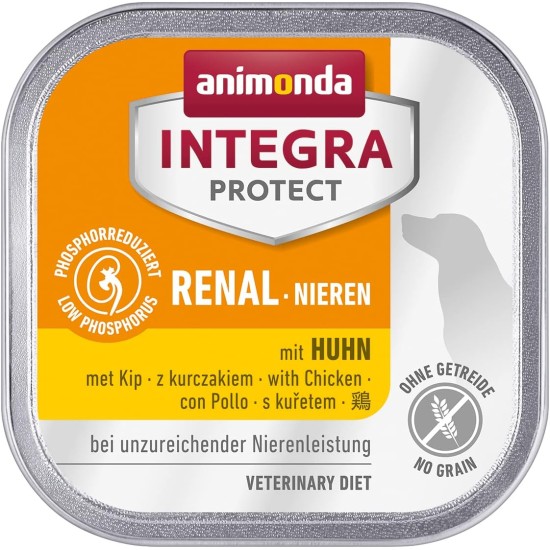 Animonda Integra Protect Diet Dog Food for Chronic Kidney Deficiency - various Types and Sizes, Wet Feed, Chicken